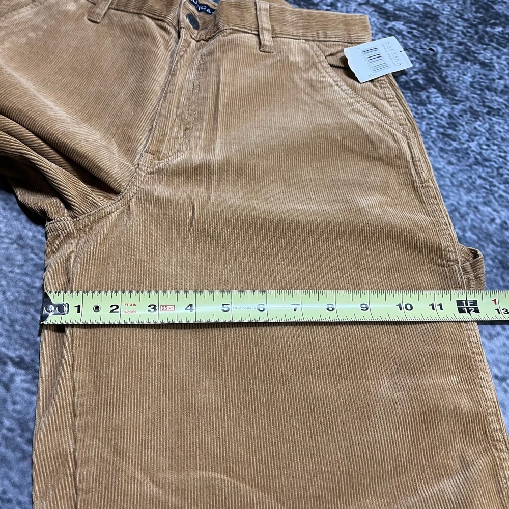 NWT Vintage Nautica Corduroy Pants Womens 6 (30x31) Tan‎ Carpenter Baggy Y2K - Picture 15 of 16